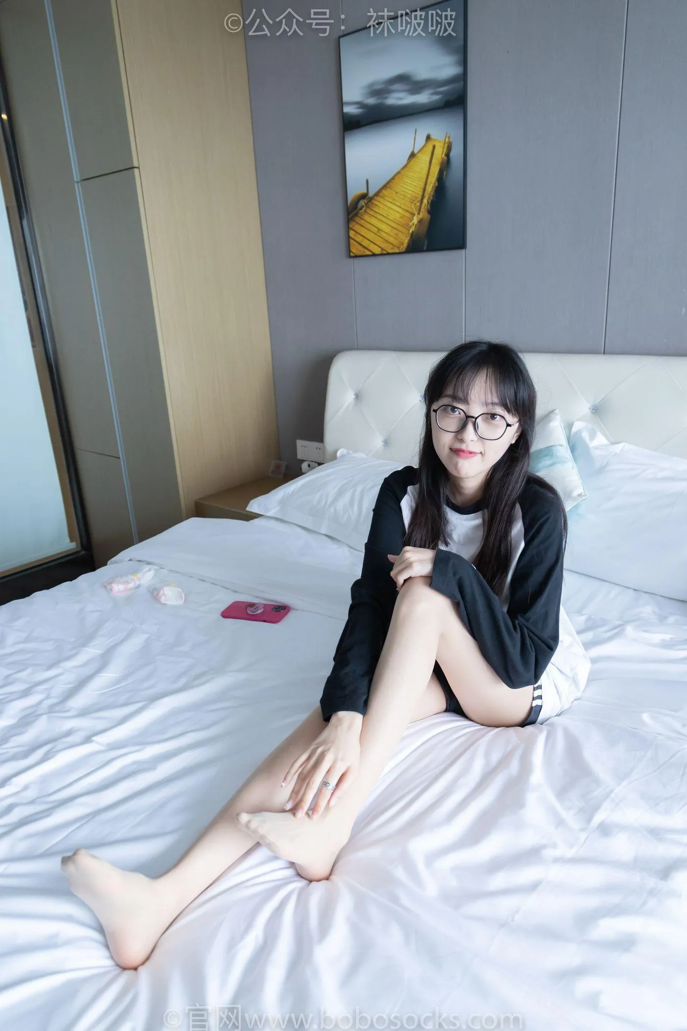 [BoBoSocks袜啵啵]NO.015 稚予-阿迪板鞋、白色短棉袜、肉丝 [135P]插图7